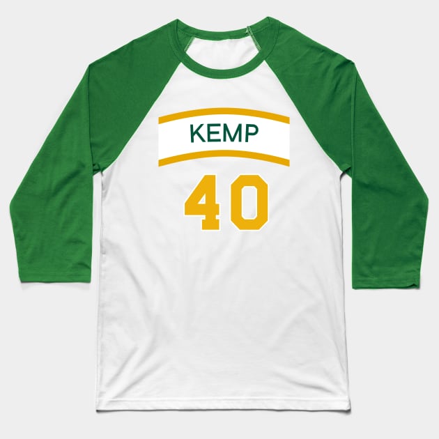 KEMP - FRONT AND BACK PRINT! Baseball T-Shirt by Buff Geeks Art